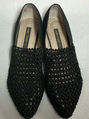 Vero Cuoio Black Knitted Pointed-Toe flats size 6 1/2